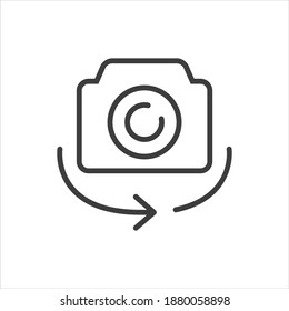 Camera Rotation Icon On White Background