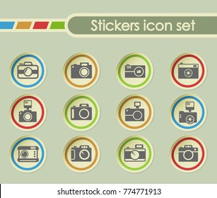 camera round sticker icons for your creative ideas