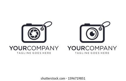 Camera and sale icon for logo design vector editable
