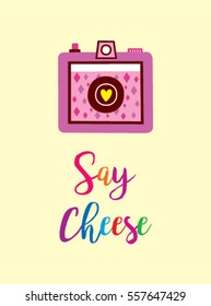 camera say cheese poster