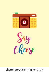camera say cheese poster