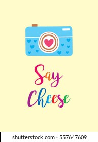 camera say cheese poster