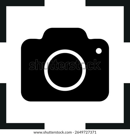 Camera scan icon . Camera capture symbol . Photo focus icon . Vector illustration