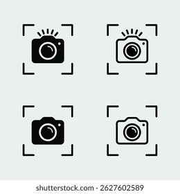Jeu d'icônes Image vectorielle de balayage caméra. Symbole de caméra à balayage