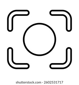 Camera Scan Vector Line Icon Design
