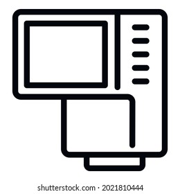 Camera screen assist icon. Outline camera screen assist vector icon for web design isolated on white background