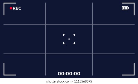 Camera Screen Frame, Video Recording, Vector
