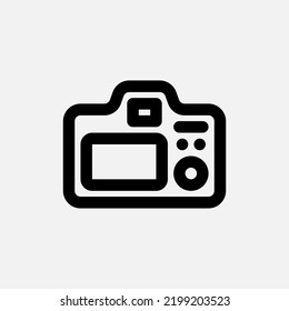 Camera screen icon in line style about camera, use for website mobile app presentation