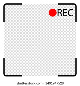 camera screen showing recording is in progress vector