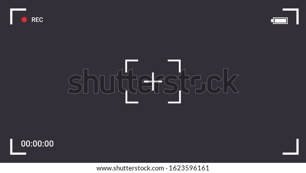 Camera Screen Viewfinder Frame Focus Rec Stock Vector Royalty Free 1623596161