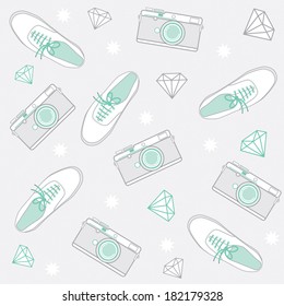 Camera seamless pattern