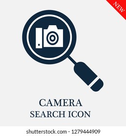 Camera search icon. Editable Camera search icon for web or mobile.