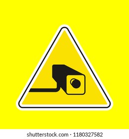 camera security, caution warn symbol for public transport areas to do not do that. vector logo, sign, symbol