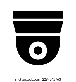 gráfico vectorial de ilustración de icono de glifo de seguridad de cámara