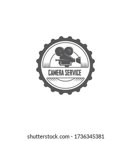 camera services emblem logo vector