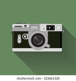 camera set . flat graphic vintage camera symbol