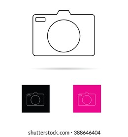 camera set icon illustration on white