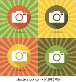 camera set icon Vector EPS 10 illustration.Vector EPS 10 illustration.