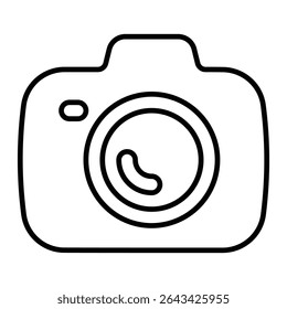camera set line icon design. camera set thin black outline symbol vector illustration. editable stroke icon on transparent background.