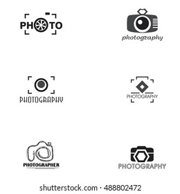 Camera. a set of logos for photographer.