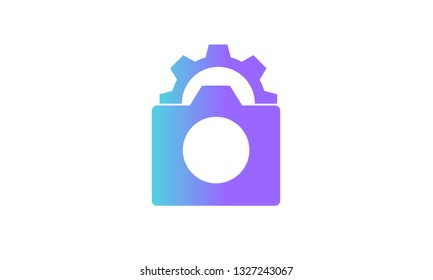 camera setting icon concept. modern gradient style