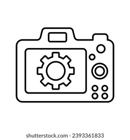 Camera Setting Mode Icon In Outline Style