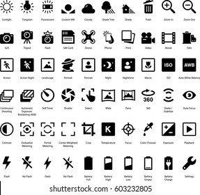 Camera Settings Icon Set