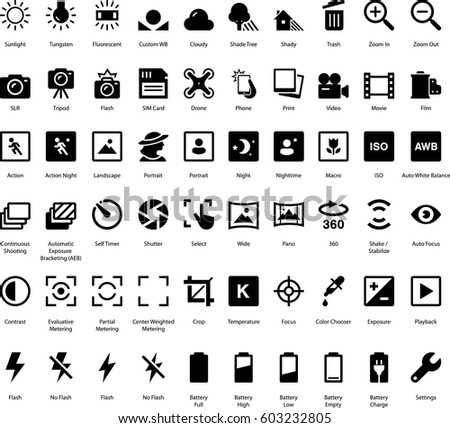 Camera Settings Icon Set