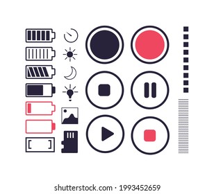 Camera settings icon symbol isolated on white background