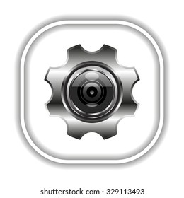 camera Settings.  Modern design flat style icon