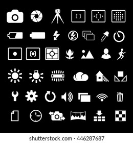 Camera Settings And Parameters Icons