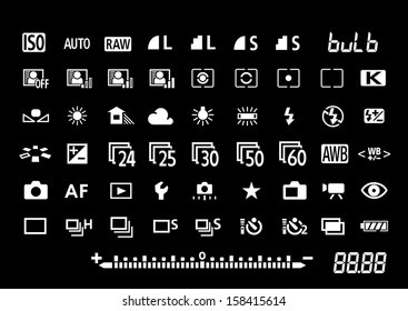 Camera Settings Symbols