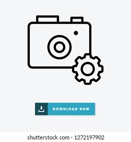 Camera settings vector icon