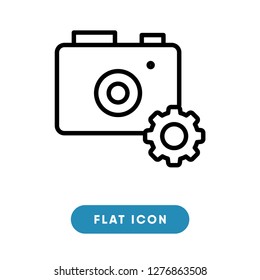 Camera settings vector icon