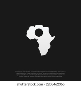 camera shape in africa maps logo vector