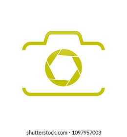 Camera Shape Half with Shutter Symbol Design