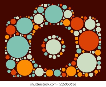 camera shape vector design by color point

