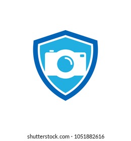Camera Shield Logo Icon Design