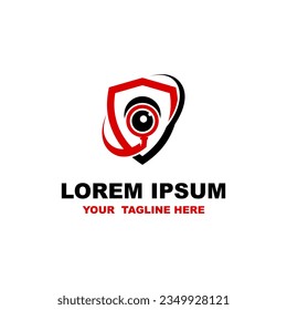 Camera shield security logo company template element, illustration vector. Suitable for your design need, logo, illustration, animation, etc.
