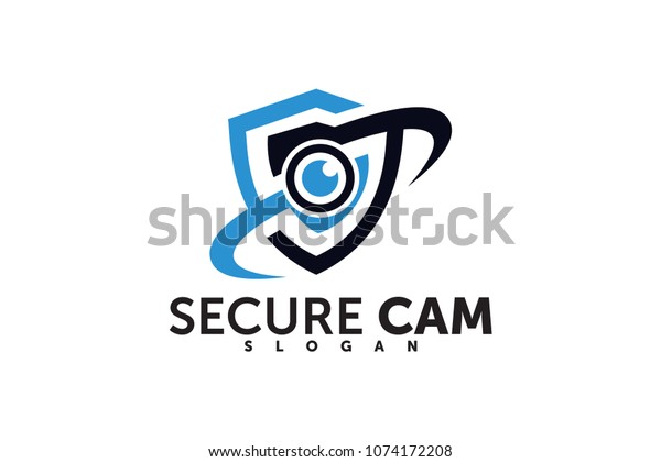 camera\
shield security logo company template\
element