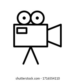 Camera, shooting thin line icon isolated on white background EPS Vector