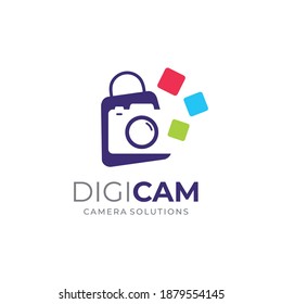 Camera Shop Logo. Camera Store Logo Design Vector
