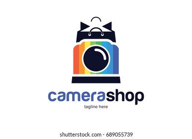 Camera Shop Logo Template Design Vector, Emblem, Design Concept, Creative Symbol, Icon