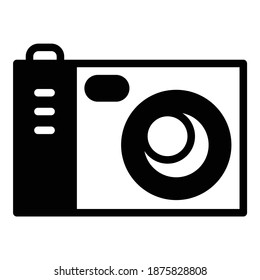 Camera Shot Flat Icon Isolated On White Background