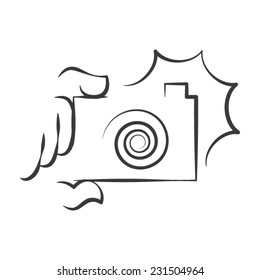 Camera shot symbol illustration vector