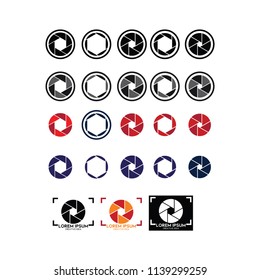 Camera shutter aperture icon simple