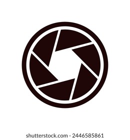 Camera shutter aperture icon simple style vector	