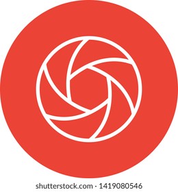 Camera Shutter Aperture Outline Icon