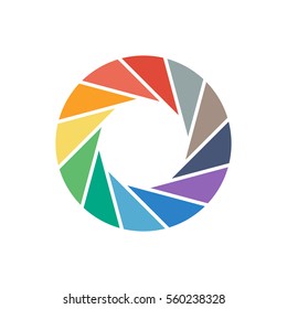 Camera shutter apertures vector illustration