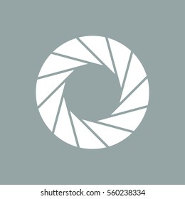 Camera shutter apertures vector illustration